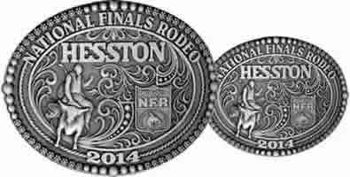 2014 Adult Hesston NFR buckle and 2014 Hesston Youth buckle